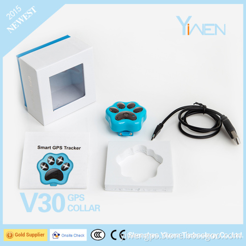 Yiwen 3G WCDMA 2G GSM Mini Size Design Smart LED Light Alarms Pet Animal Monitoring Tracking GPS Tracker Collar GV30